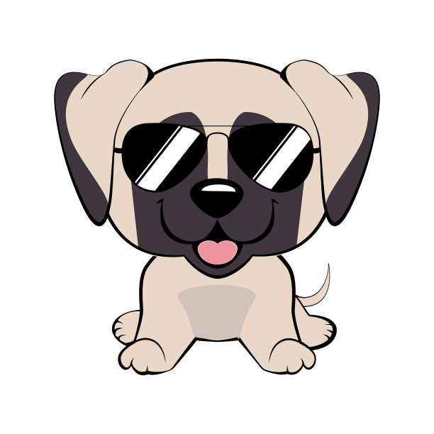 孤立彩色的头和快乐的拉布拉多寻回犬的脸在白色的背景上。彩色平面卡通品种狗肖像图片下载