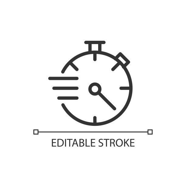 秒表像素完美的线性图标图片下载