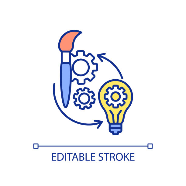 创造性和批判性思维的RGB颜色图标图片下载