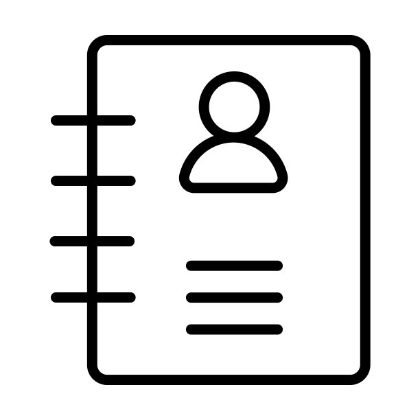 通讯收集的联系人图标。薄线性联系人，联系人，电话轮廓图标孤立在白色背景。线向量接触符号，网络和移动符号。图片下载