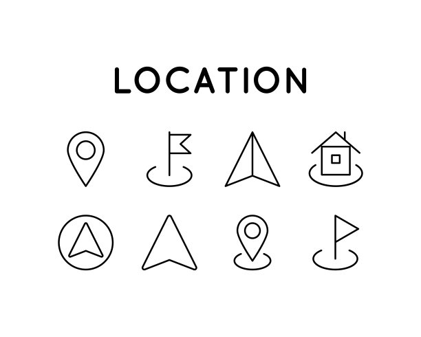 位置和路线。旅行主题向量图标集。它的风格简单，孤立在白色背景上。图片下载
