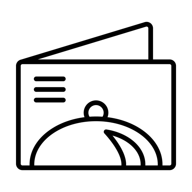 餐厅卡图标从商业收集。薄线性餐厅卡，餐厅，卡轮廓图标孤立在白色背景。线向量餐厅卡标识，网络和移动符号。图片下载