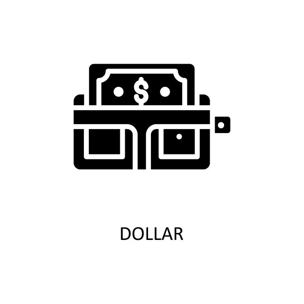 美元矢量固体图标设计插图。金融科技符号在白色背景EPS 10文件图片下载