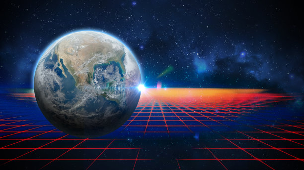 地球与耀斑图片下载