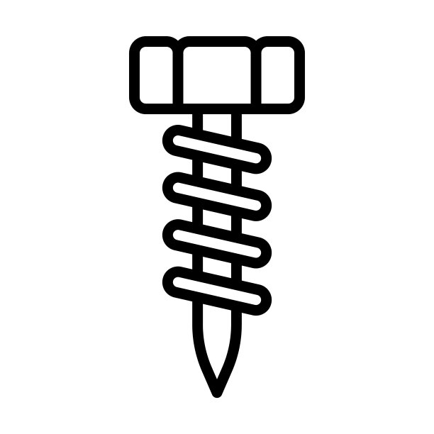 车库螺丝图标从建筑工具收集。薄线性车库螺丝，设备，工具轮廓图标孤立在白色背景上。线矢量车库螺丝标志，网络和移动的符号。图片下载