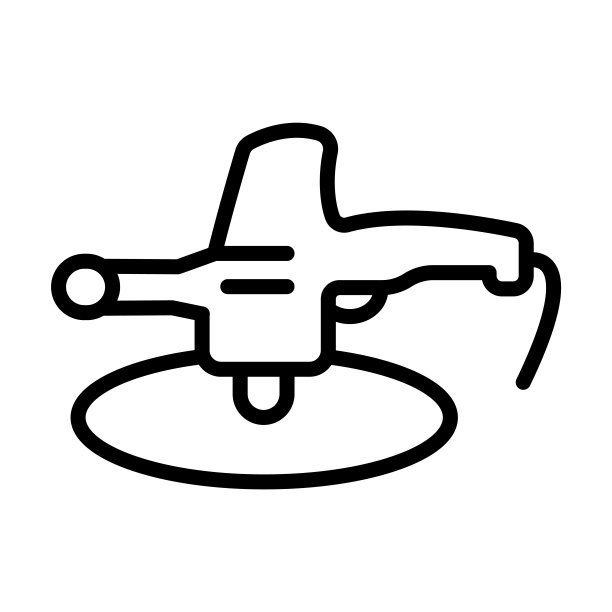 抛光者图标从建筑工具收集。细线形抛光机，刷子，瓶子轮廓图标孤立在白色背景。线向量抛光符号，网页和移动符号。图片下载