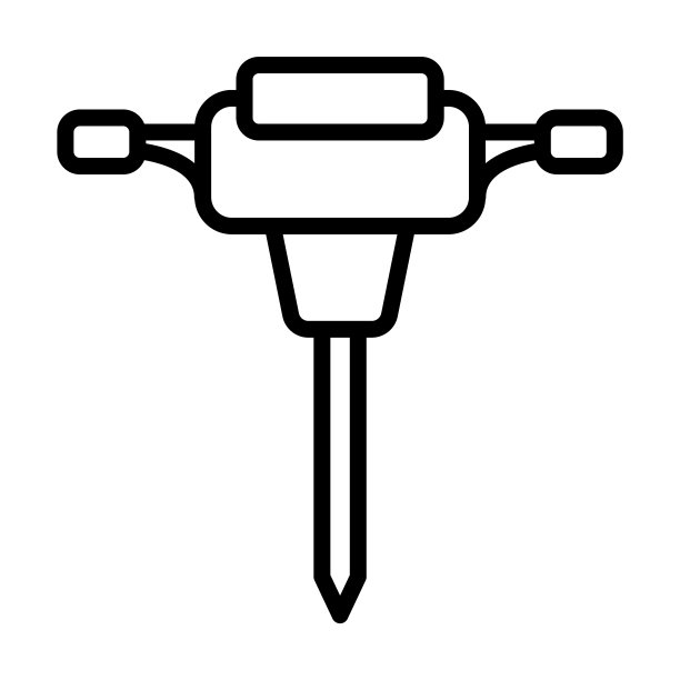 从建筑工具收集的手提钻图标。薄线性手提钻，锤，工业轮廓图标孤立在白色背景。线矢量手提钻符号，网页和移动符号。图片下载