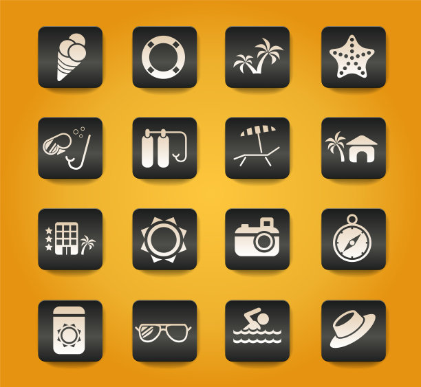 海滩图标设置图片下载