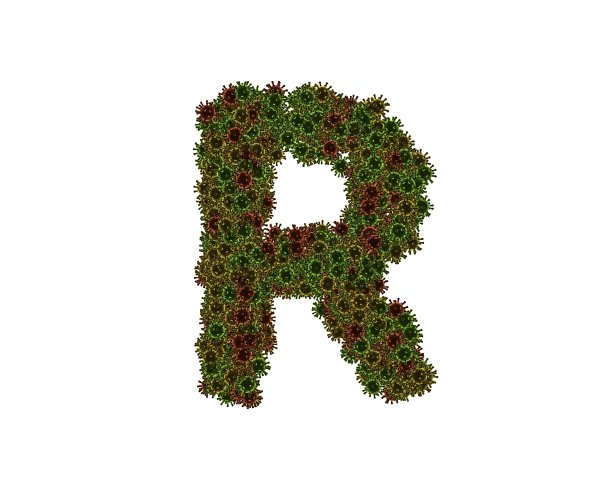 病毒主题字体字母R图片下载