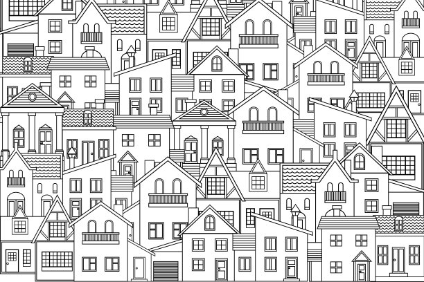 艺术线条的房子图片下载