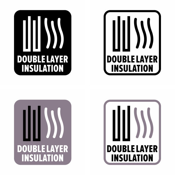 双层绝缘矢量信息标志图片下载