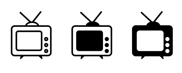 老式卡通布景，配有三台复古电视。设计墙纸。旧的设计。矢量插图。股票的形象。每股收益10。图片下载