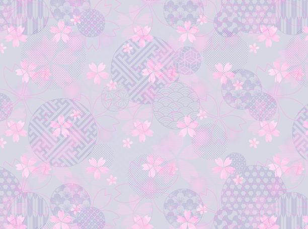 日本图案樱花壁纸，背景。图片下载