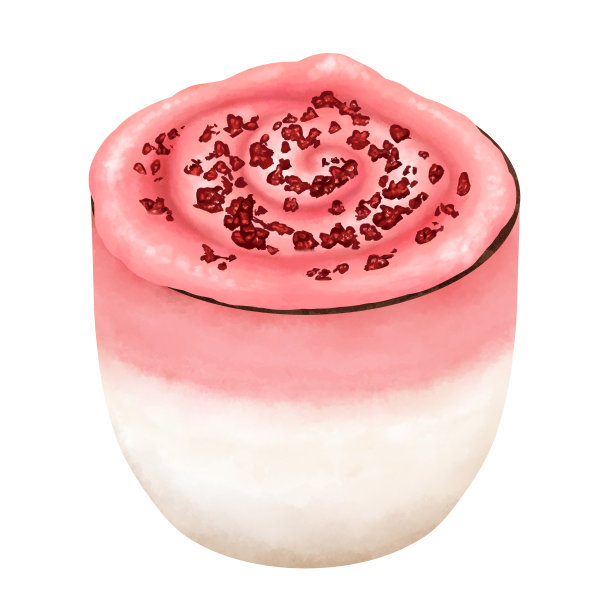 草莓口味的Dalgona咖啡，搅打咖啡图片下载