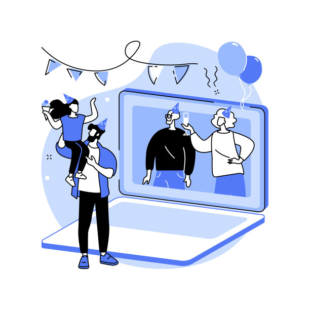 网上家庭聚会抽象概念图片下载