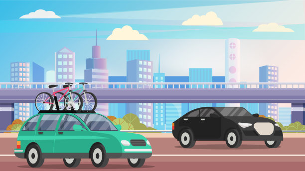 装有有色玻璃的不同类型的汽车图片下载