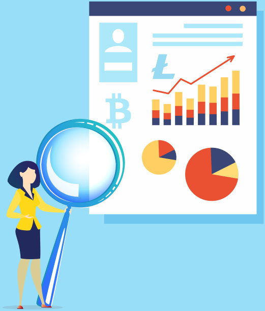 女商人用放大镜放大文件图片下载