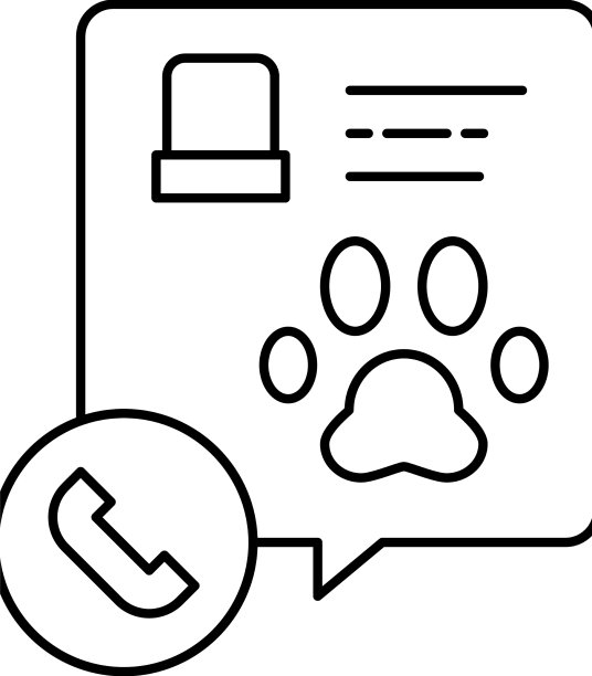 呼叫宠物葬礼服务线路图标图片下载