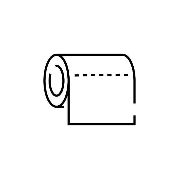公共卫生间卷纸图标：卫生纸卷分配器图片下载