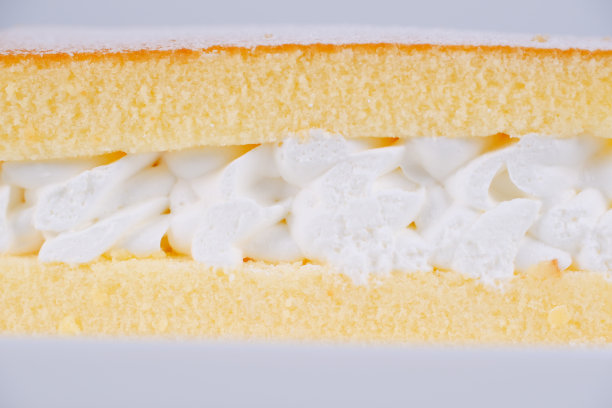 奶油三明治城堡，特写照片图片下载