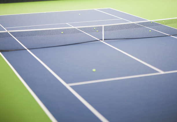 网球场，图像聚焦技术图片下载