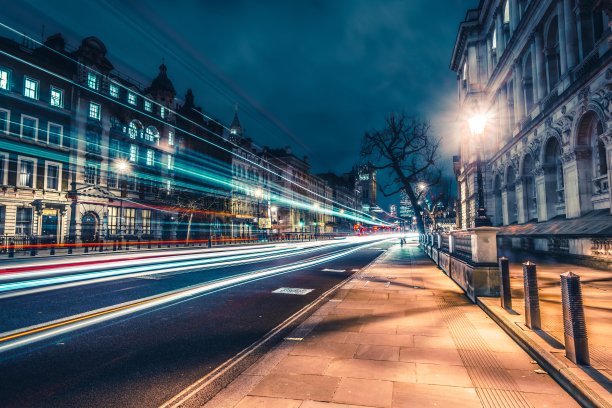 伦敦夜晚的骑兵大道图片下载