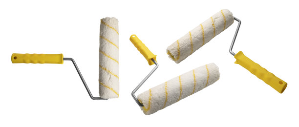 在白色背景上用不同角度的滚筒图片下载