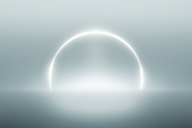 豪华银色高档产品模板背景美容化妆品广告包装白色优雅的展示台或空白时尚讲台平台舞台上灰色的宣传横幅展示背景。图片下载