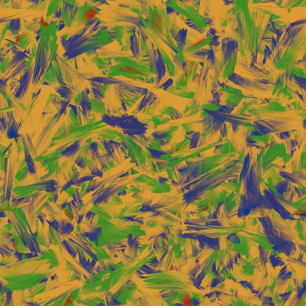 混乱的米色，绿色，蓝色和红色笔触，无缝的图案图片下载