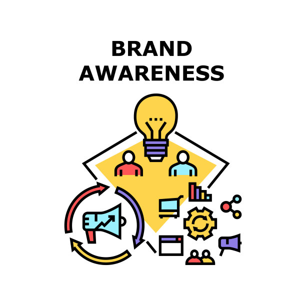品牌意识向量概念色彩插图图片下载