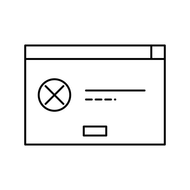 错误应用程序窗口线性图标矢量素材图片下载