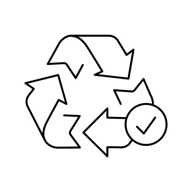 回收标志线图标矢量插图标志图片下载