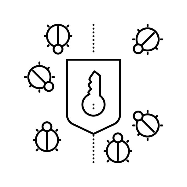 Bug保护线图标矢量插图标志图片下载