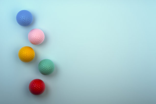 高尔夫球模式，顶部视图，颜色背景图片下载