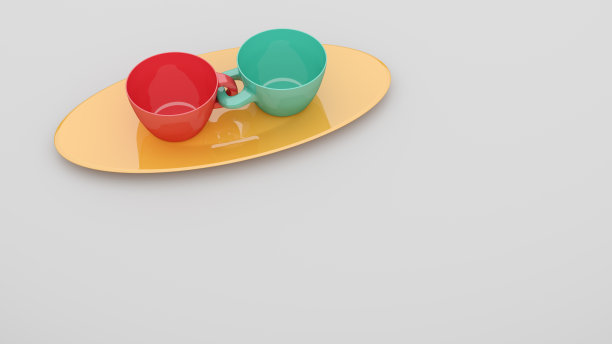 两个咖啡杯不可避免地连在一起图片下载