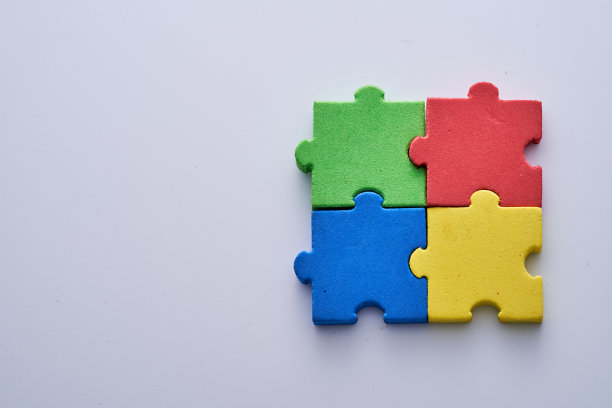 吉格在白色背景上看到了拼图图片下载