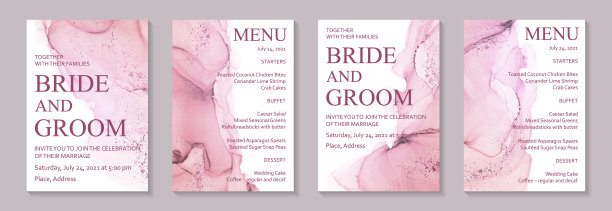 水彩背景与抽象的粉红色和紫色墨波和飞溅。图片下载