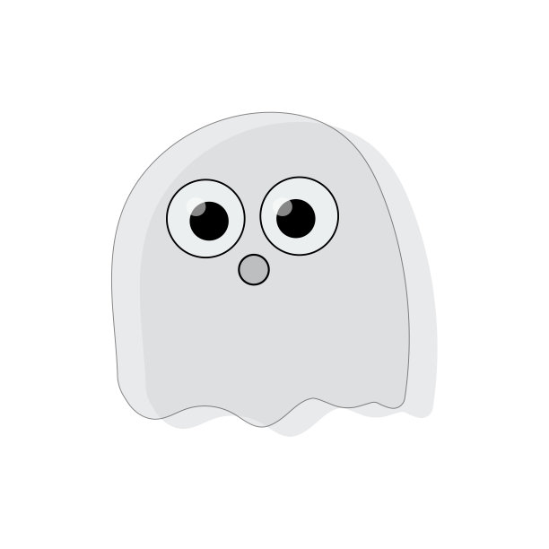 飞鬼尖叫。可爱的卡通鬼。万圣节的图标。矢量图图片下载