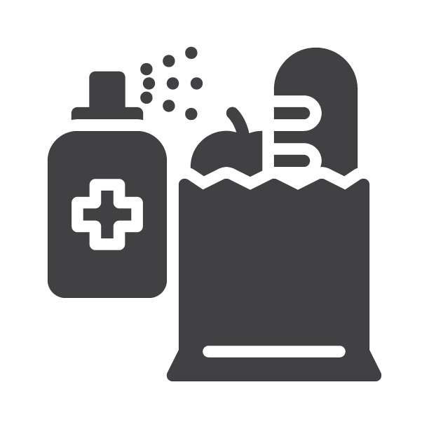 杂货店消毒矢量图标图片下载