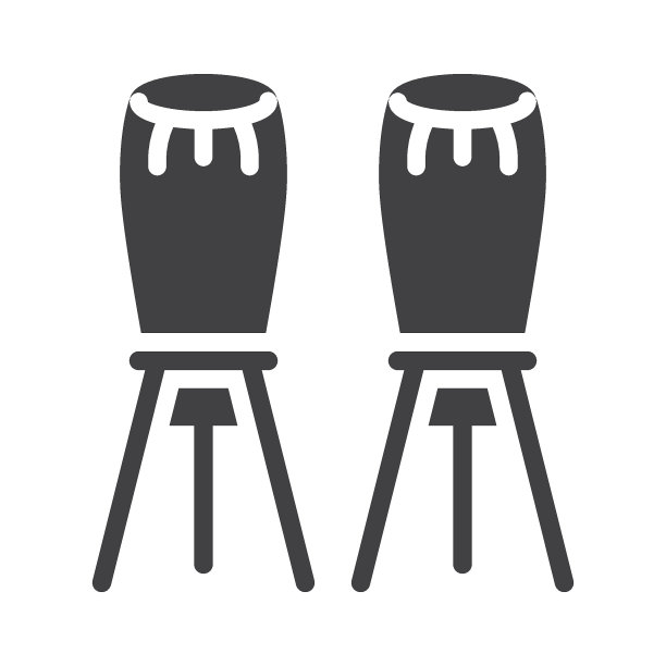 康加斯鼓矢量图标图片下载