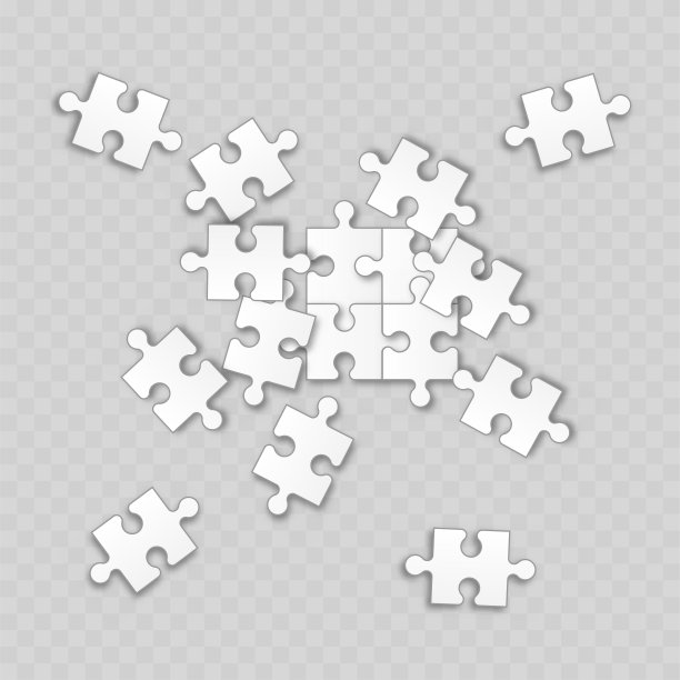 缺了一块的拼图。向量图片下载