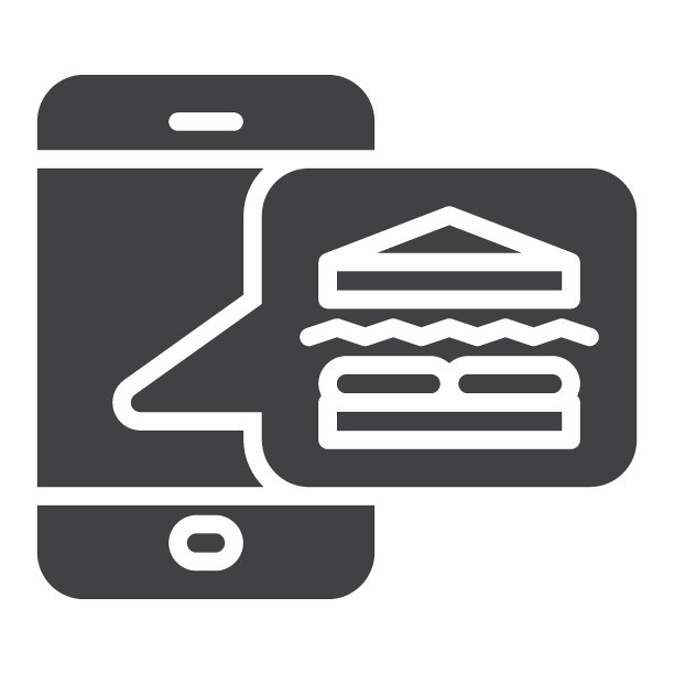 在线食品订购矢量图标图片下载