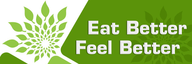 吃得更好感觉更好绿叶圆形圆形方形图片下载