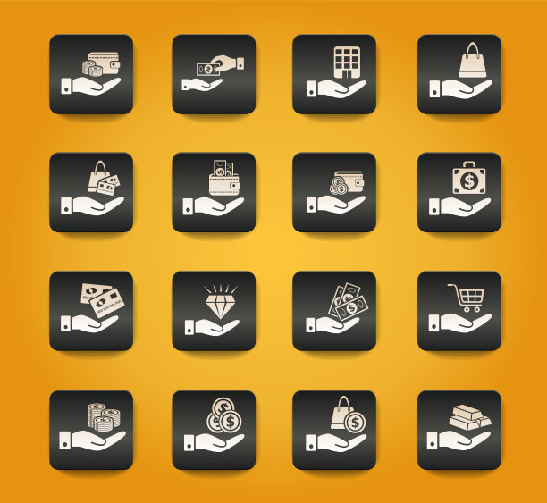 手和金钱图标设置图片下载