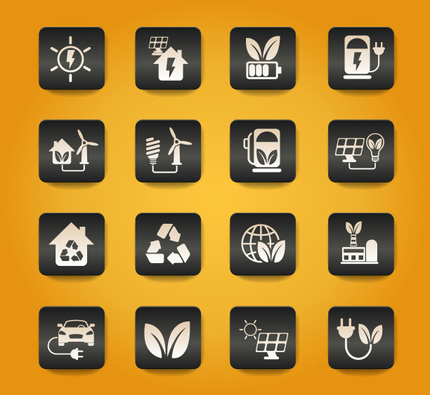 替代能源图标集图片下载