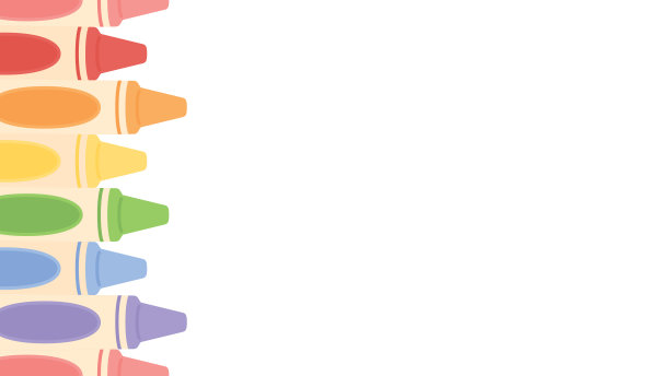 可爱的蜡笔彩色蜡笔无缝边边界背景。回到学校的概念。图片下载