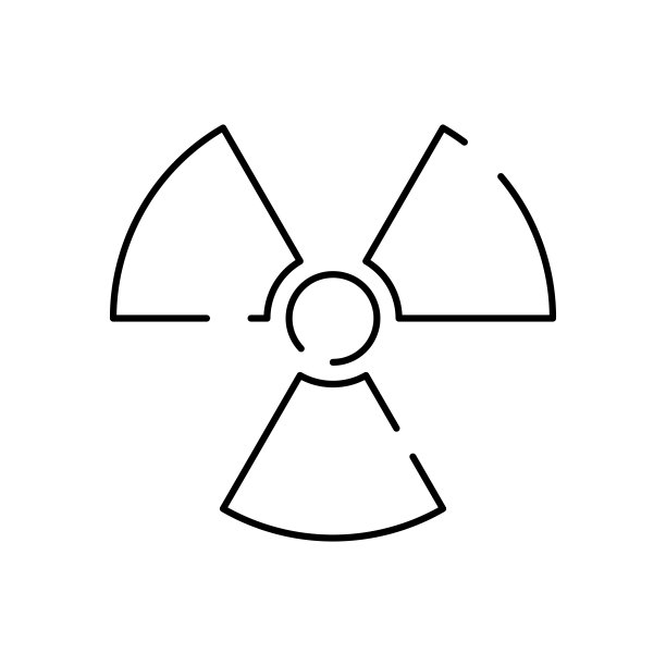 核战争废物线性图标。化学危害。卫生保健。细线可定制的插图。轮廓的象征。矢量孤立轮廓绘制。可编辑的中风图片下载