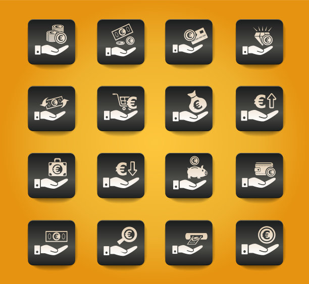 手和金钱图标设置图片下载