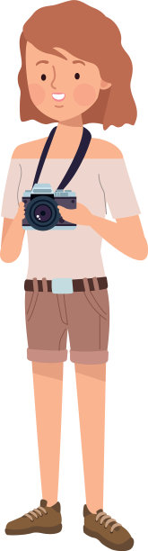 带着相机的女游客图片下载