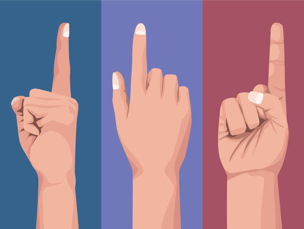 三根手指点图片下载